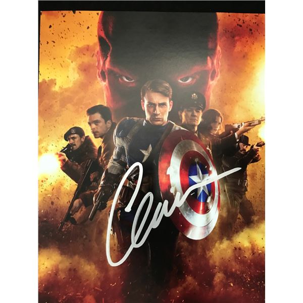 CHRIS EVANS SIGNED CAPTAIN AMERICA 8X10 - WWOC COA