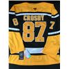Image 1 : SIDNEY CROSBY SIGNED PITTSBURGH PENGUINS CUSTOM HOCKEY JERSEY - ELITE COA