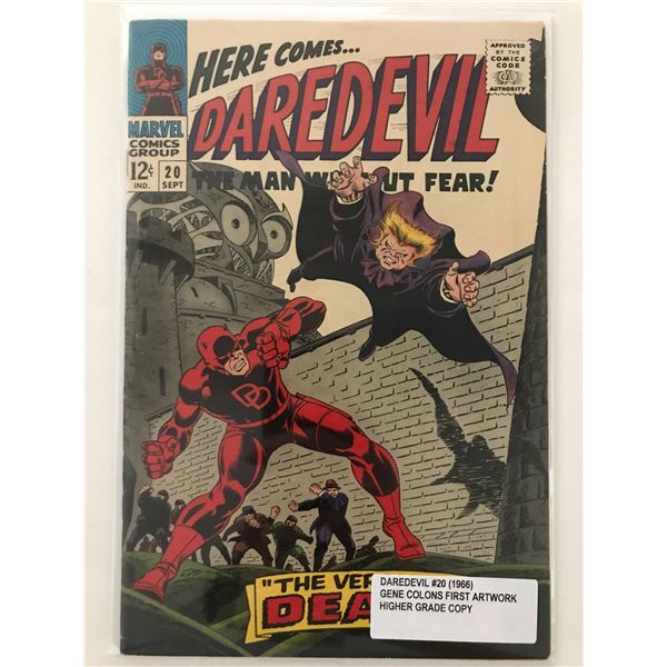 DAREDEVIL #20 (1966) GENE COLONS FIRST ARTWORK - MARVEL COMICS