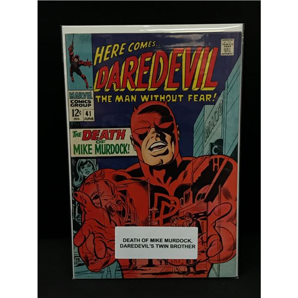DAREDEVIL #41 DEATH OF MIKE MURDOCH - MARVEL COMICS