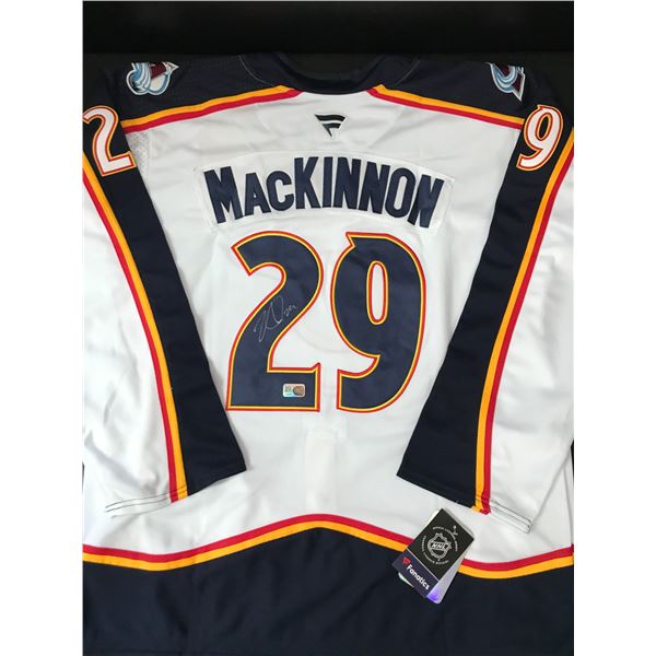 NATHAN MACKINNON SIGNED COLORADO AVALANCHE CUSTOM HOCKEY JERSEY - ELITE COA