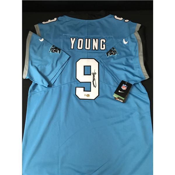 BRYCE YOUNG SIGNED CAROLINA PANTHERS CUSTOM JERSEY - ELITE COA