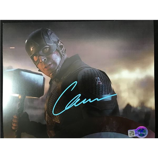 CHRIS EVANS SIGNED CAPTAIN AMERICA 8X10 - WWOC COA
