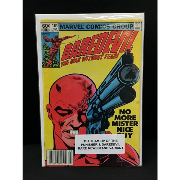 DAREDEVIL #184 1ST DAREDEVIL & PUNISHER TEAM UP NEWSSTAND EDITION - MARVEL COMICS