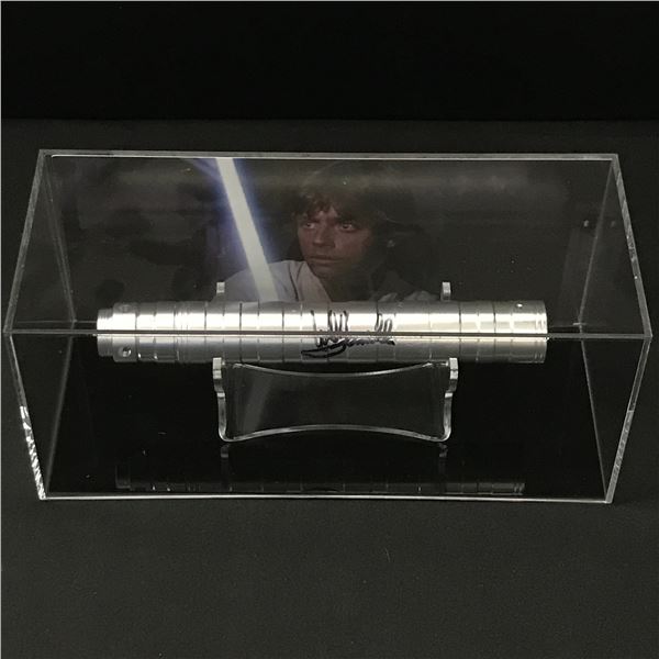 MARK HAMILL SIGNED LIGHTSABER HILT STAR WARS PRESENTATION PIECE - WWOC COA