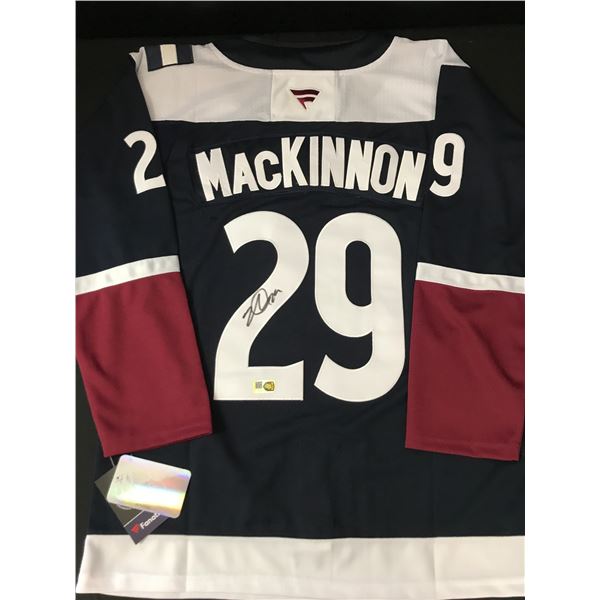 NATHAN MACKINNON SIGNED COLORADO AVALANCHE CUSTOM JERSEY - ELITE COA