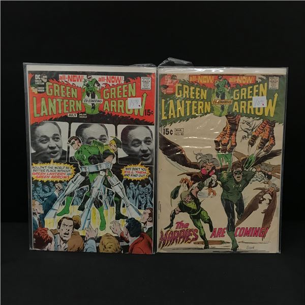 LOT OF 2 GREEN LANTERN CO STARRING GREEN ARROW COMICS - DC COMICS
