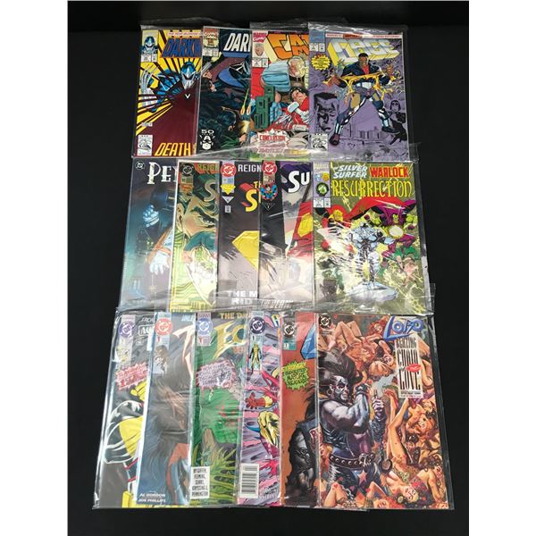 LOT OF 15 MIXED TITLE COMICS - MARVEL & DC