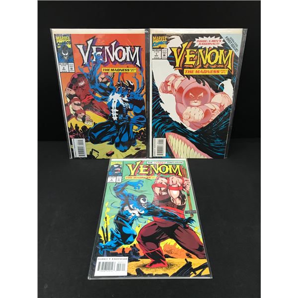 LOT O3 VENOM THE MADNESS COMICS #1 - #3 OF A 3 PART SERIES