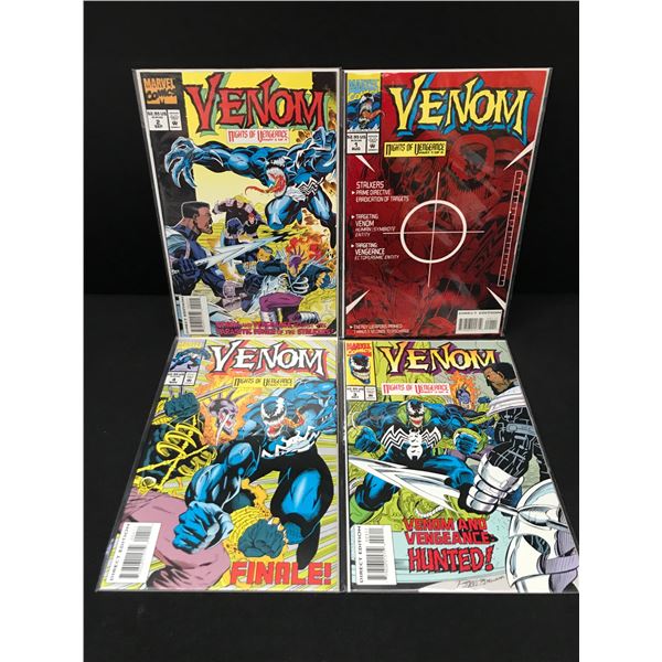 LOT OF 4 VENOM NIGHTS OF VENGEANCE COMICS #1 - #4 OF A 4 PART SERIES - MARVEL COMICS