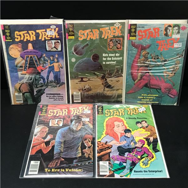 LOT OF 5 STAR TREK COMICS - GOLD KEY COMICS