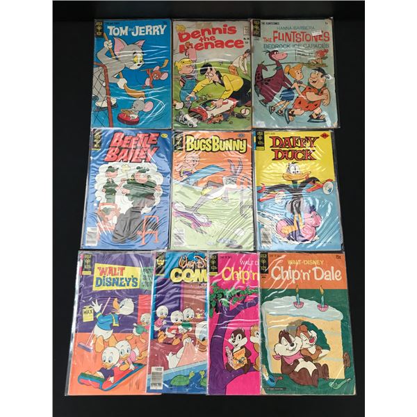 LOT OF 10 MIXED TITLE COMICS - MOSTLY GOLD KEY COMICS