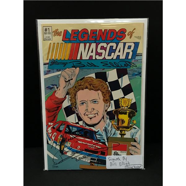 THE LEGENDS OF NASCAR #1 SIGNED BY BILL ELLIOT