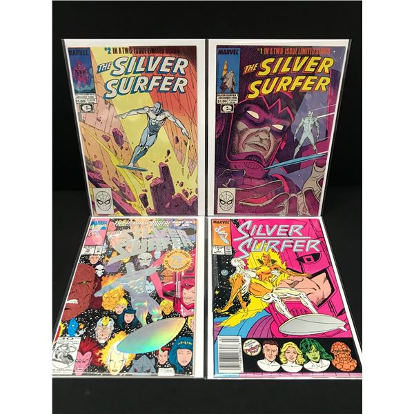 LOT OF 4 SILVER SURFER COMICS INCLUDING 2 X #1 - MARVEL COMICS