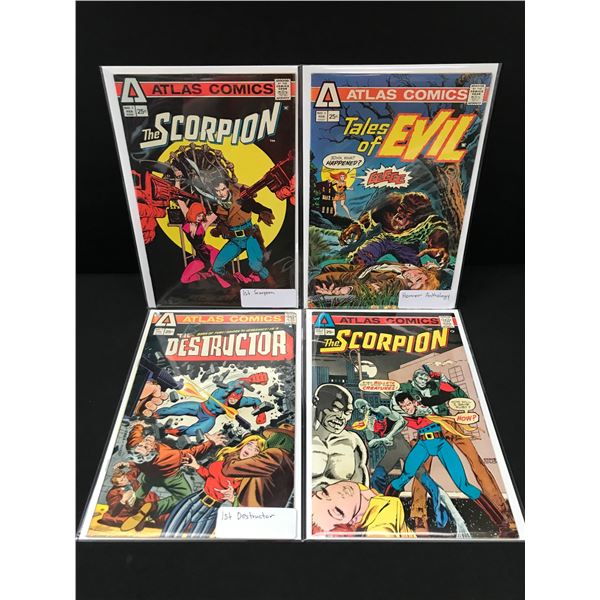 LOT OF 4 MIXED TITLE ATLAS COMICS - INCLUDING 3 DIFFERENT #1'S