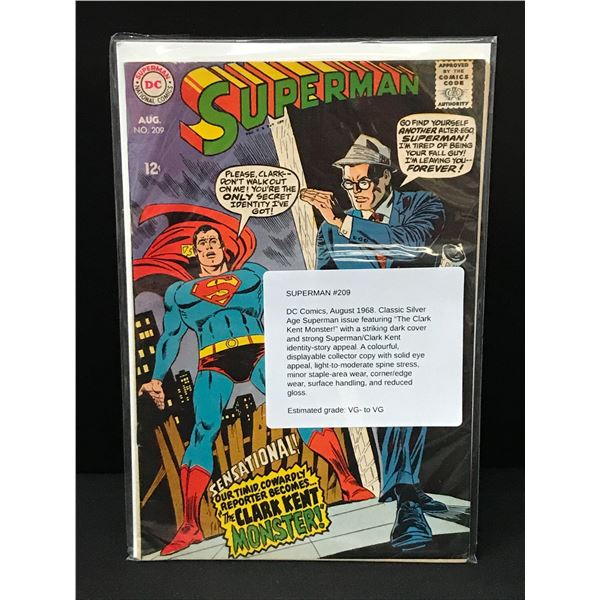 SUPERMAN #209 (1968) - DC COMICS