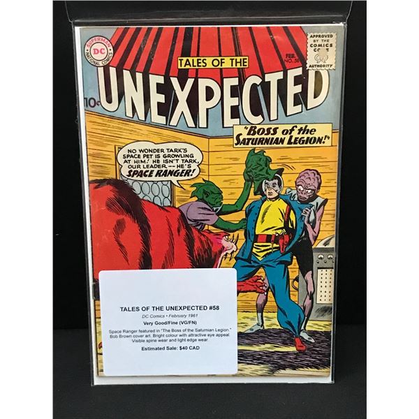 TALES OF THE UNEXPECTED #58 (1961) - DC COMICS