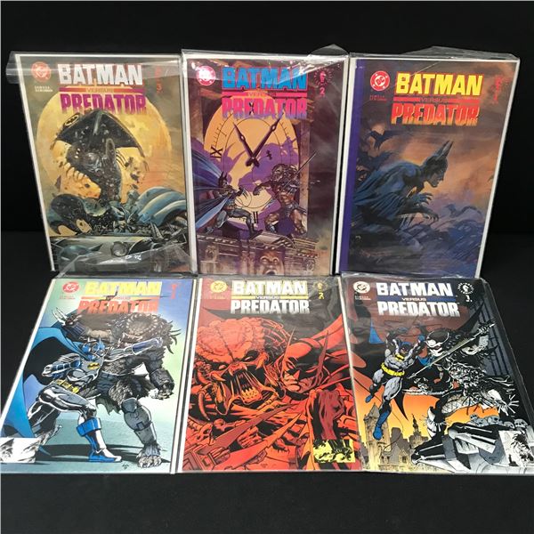 LOT OF 6 BATMAN VERSUS PREDATOR COMICS - DC / DARK HORSE