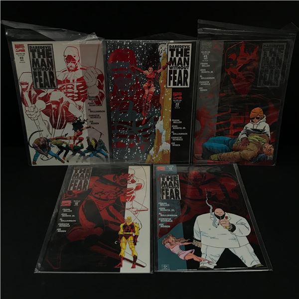 LOT FO 5 DAREDEVIL THE MAN WITHOUT FEAR COMICS #1 - #5 - MARVEL COMICS