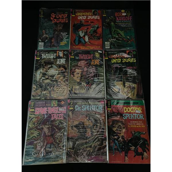 LOT OF 9 MIXED TITLE COMICS - GOLD KEY COMICS