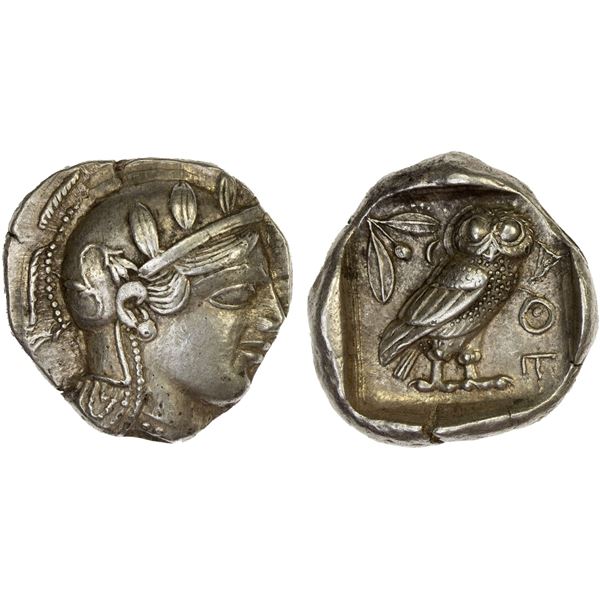 ATTICA: Athens, AR tetradrachm (17.19g), 440-404 BC, VF-XF