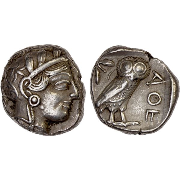 ATTICA: Athens, AR tetradrachm (17.14g), 440-404 BC, Choice VF