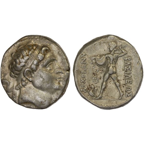 BACTRIA: Diodotos I Soter, ca. 255-235 BC, AR tetradrachm (16.60g), VF