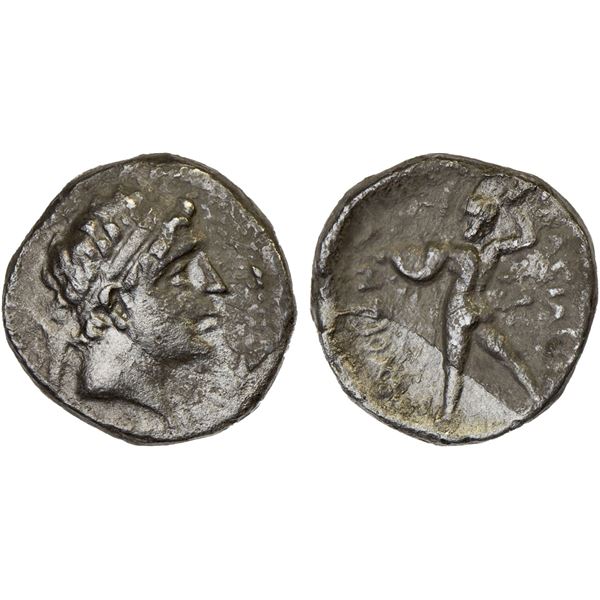 BACTRIA: Diodotos I Soter, ca. 255-235 BC, AR hemidrachm (2.01g), F-VF