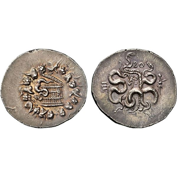 MYSIA: Pergamon, Roman Rule, AR cistophoric tetradrachm (12.59g), ca. 96-92 BC, NGC Choice XF