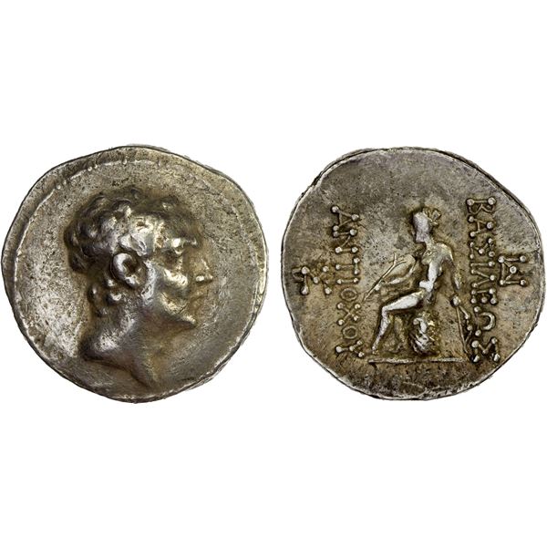 SELEUKID KINGDOM: Antiochos IV Epiphanes, 175-164 BC, AR tetradrachm (16.88g), VF