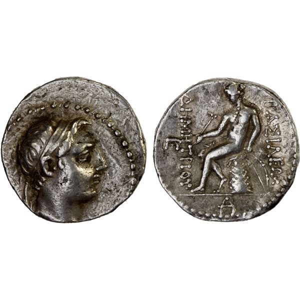 SELEUKID KINGDOM: Demetrios I Soter, 162-150 BC, AR tetradrachm (16.87g), Susa, Choice VF