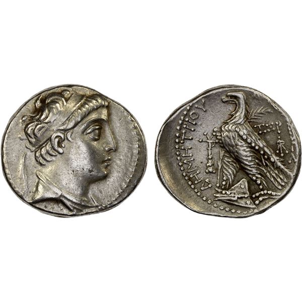 SELEUKID KINGDOM: Demetrios II Nikator, first reign, 146-138 BC, AR tetradrachm, Tyre, SE 167, Choic