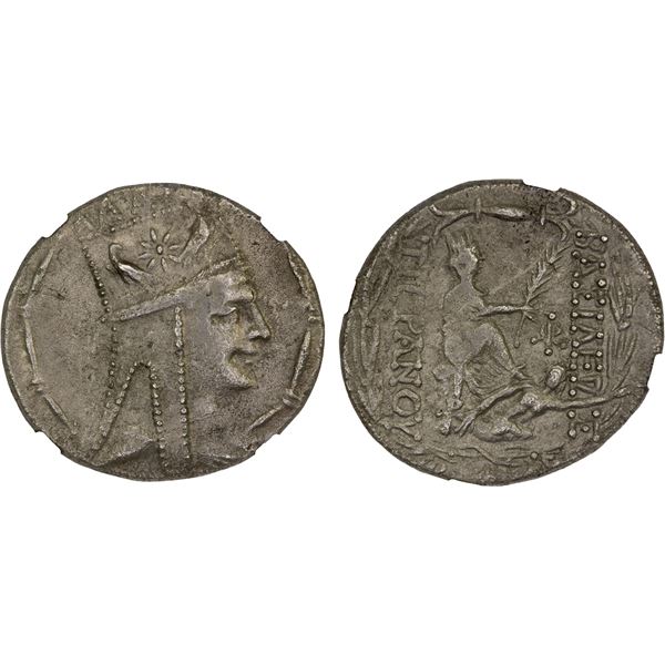 ARMENIA: Tigranes II, 95-56 BC, AR tetradrachm (15.17g), Tigranocerta, 80-68 BC, NGC Choice VF