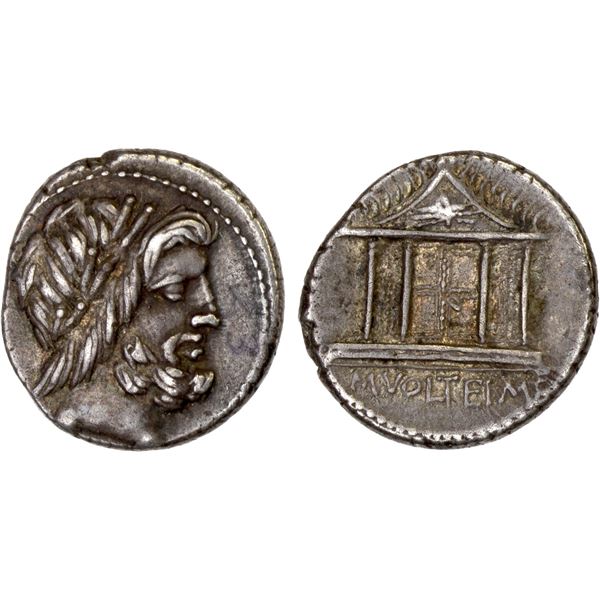 ROMAN IMPERATORIAL PERIOD: M. Volteius, AR denarius (3.89g), Rome, 78 BC, VF-XF
