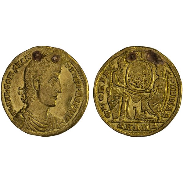 ROMAN EMPIRE: Constantius II, 337-361 AD, AV solidus (3.94g), Antioch (355-357), VF