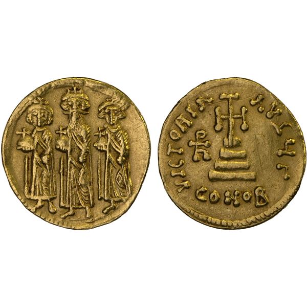 BYZANTINE EMPIRE: Heraclius, 610-641, AV solidus (4.21g), Constantinople, bold VF