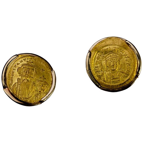 BYZANTINE EMPIRE: pair of coin cufflinks
