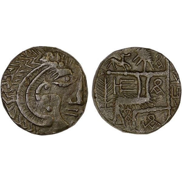 EASTERN ARABIA: Mleiha Series, BI tetradrachm (15.36g), ca. 1st c. BC to 2nd c. AD, Choice VF