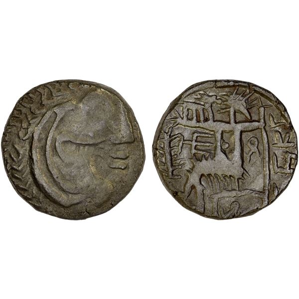 EASTERN ARABIA: Mleiha Series, BI tetradrachm (15.34g), ca. 1st c. BC to 2nd c. AD, Choice VF