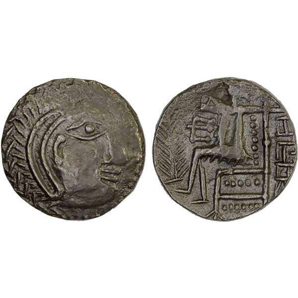 EASTERN ARABIA: Mleiha Series, BI tetradrachm (15.03g), ca. 1st c. BC to 2nd c. AD, Choice VF