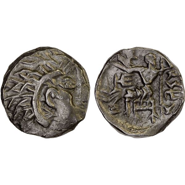 EASTERN ARABIA: Mleiha Series, AR tetradrachm (15.83g), ca. 1st c. BC to 2nd c. AD, VF