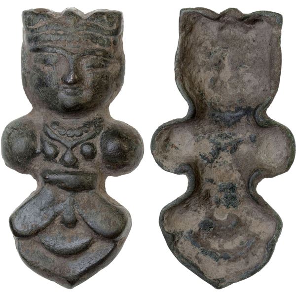 ANCIENT CENTRAL ASIA: SOGDIANA: Anonymous, ca. 8th/11th century, AE charm (7.51g), VF-XF