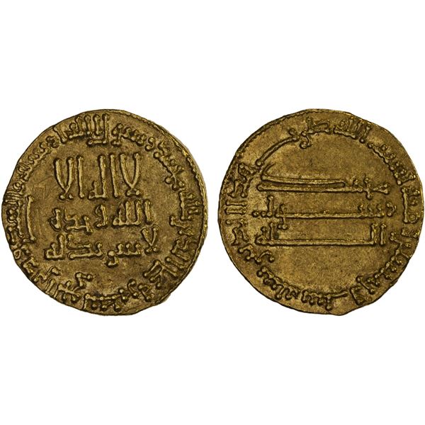 ABBASID: al-Mansur, 754-775, AV dinar (4.25g), NM, AH156, XF-AU