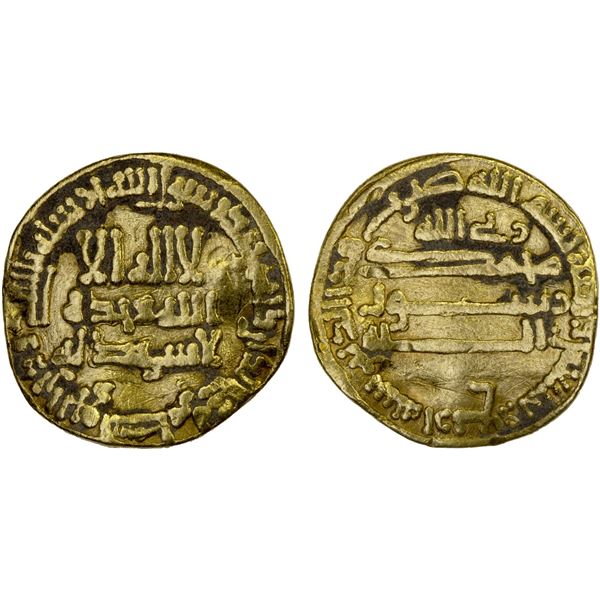 ABBASID: al-Amin, 809-813, AU dinar (4.16g), NM (Madinat al-Salam), AH194, F-VF