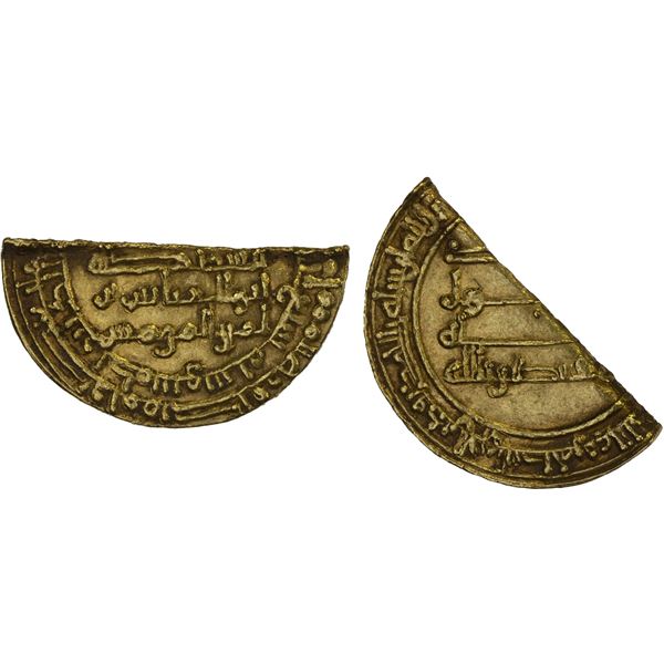 ABBASID: al-Muqtadir, 908-932, AV dinar (2.35g), Dimashq, AH(30)7, VF-XF