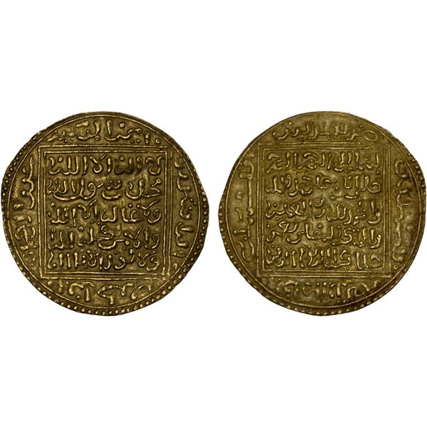 ZIYANID: Abu Tashufin 'Abd al-Rahman I, 1318-1337, AV dinar (4.43g), Tilimsan (Tlemcen), ND, XF