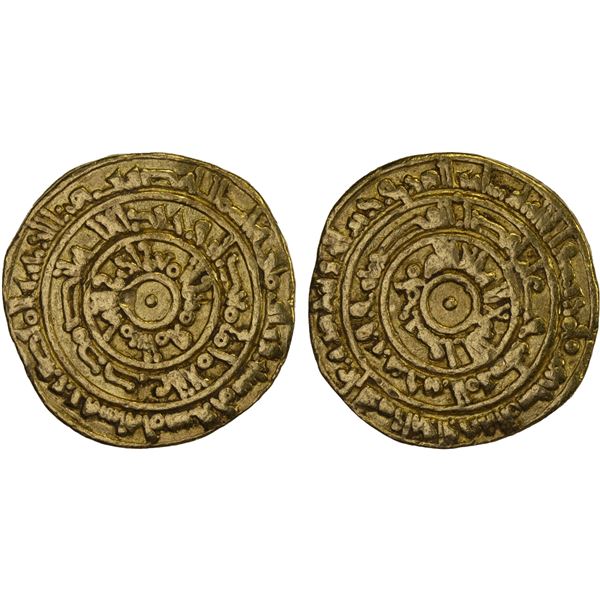 FATIMID: al-Mu'izz, 953-975, AV dinar (4.02g), al-Mansuriya, AH355, VF