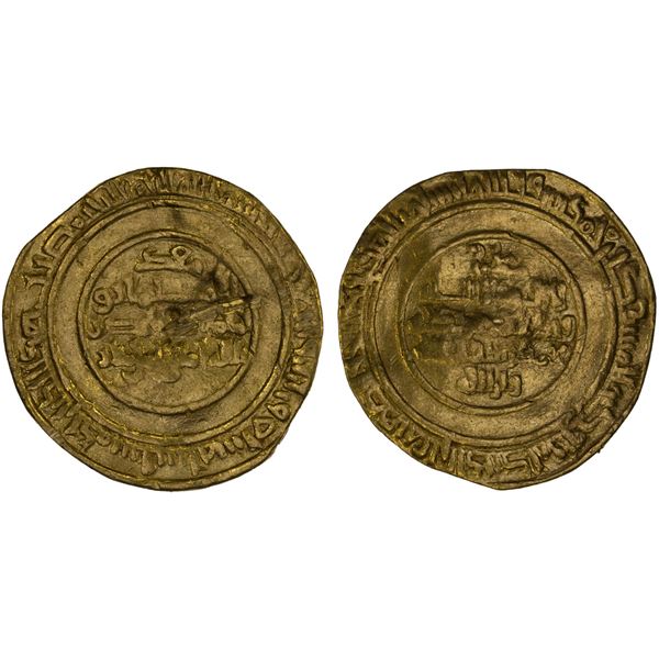 FATIMID: al-Mustansir, 1036-1094, AV dinar (4.08g), Dimashq, AH437, Fine