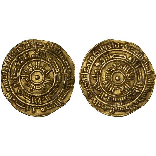 FATIMID: al-Mustansir, 1036-1094, AV dinar (4.10g), Misr, AH441, bold VF
