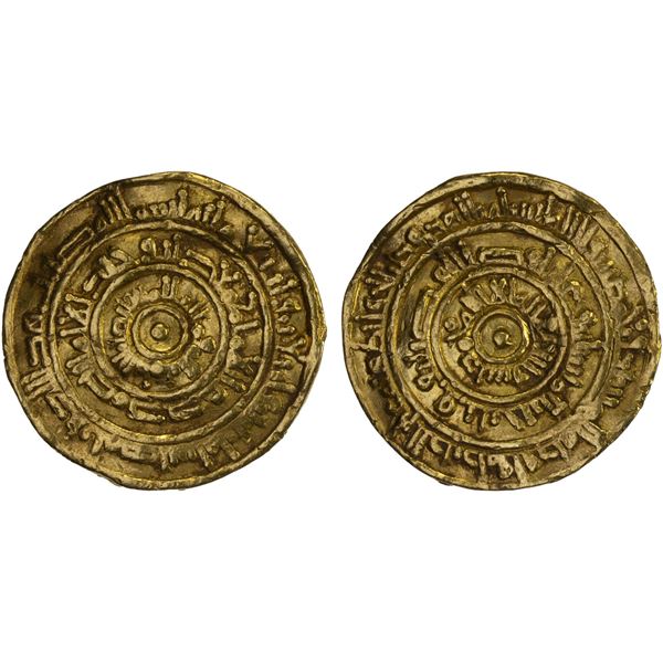 FATIMID: al-Mustansir, 1036-1094, AV dinar (4.15g), Misr, AH442, VF
